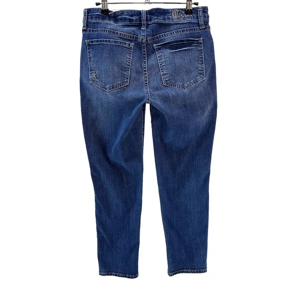 KUT FROM THE KLOTH Katy Ankle Straight Leg Jeans • 2 • blue denim - Picture 3 of 9